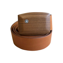 Laden Sie das Bild in den Galerie-Viewer, Gürtel Nuss-Holzschnalle | Leder breit