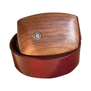 Gürtel Nuss-Holzschnalle | Leder schmal