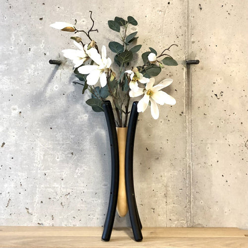 Holzvase Ahorn schwarz