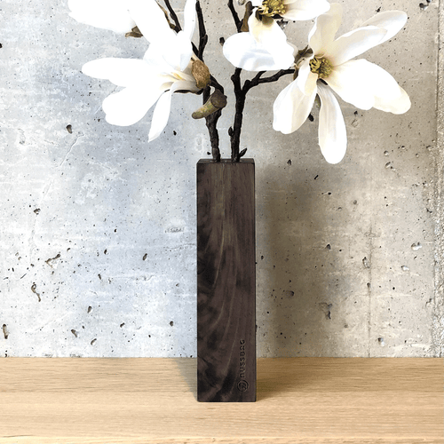 Holzvase Nuss